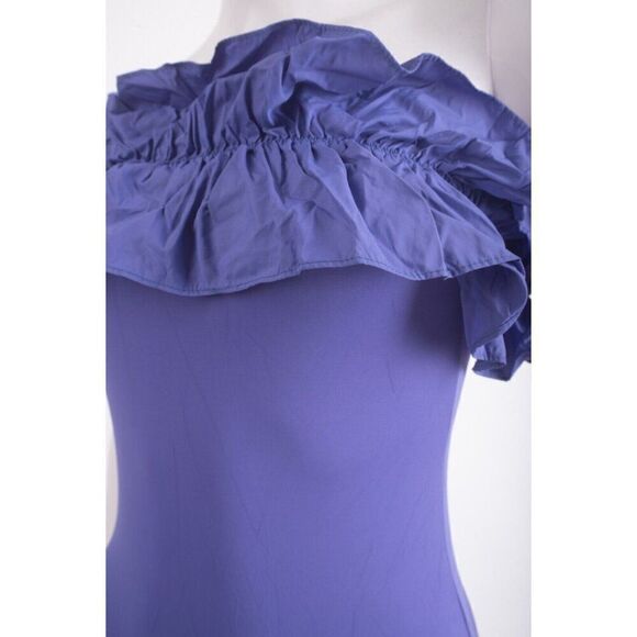 Zara Womens Swim Bathing Suit One Piece Ruffle Purple XS X-Small 2856/046 NWOT - Picture 4 of 6